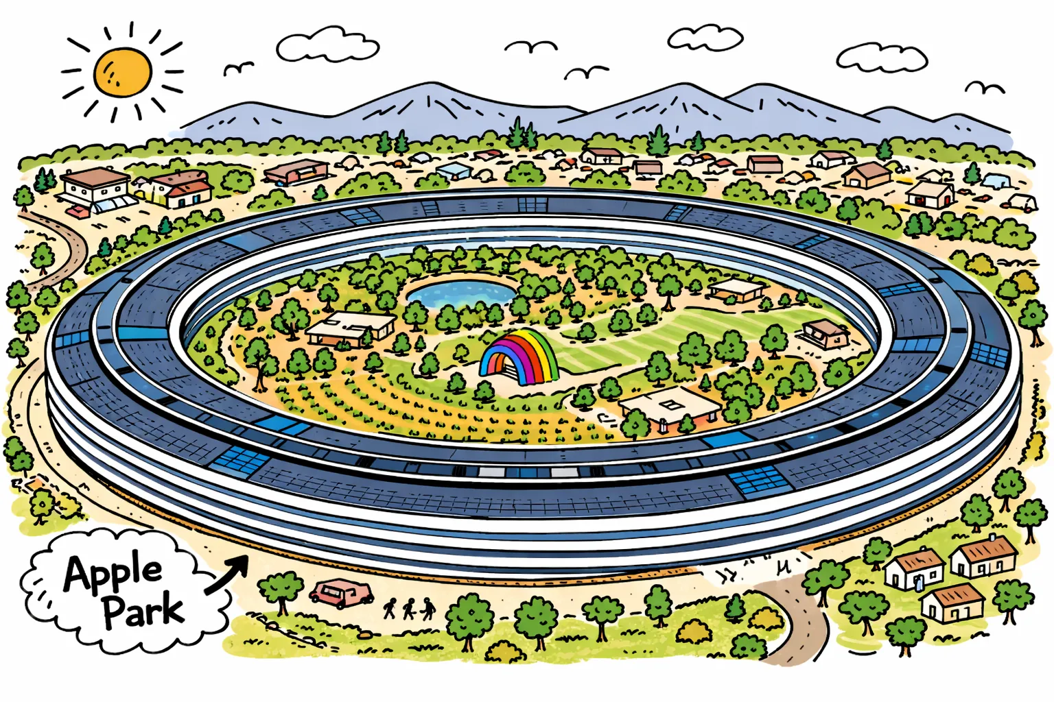 Apple Park doodle