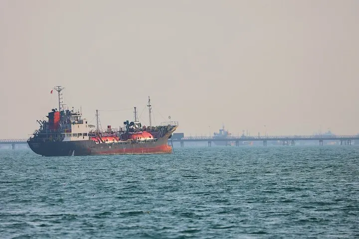a boat on the Hormuz strait